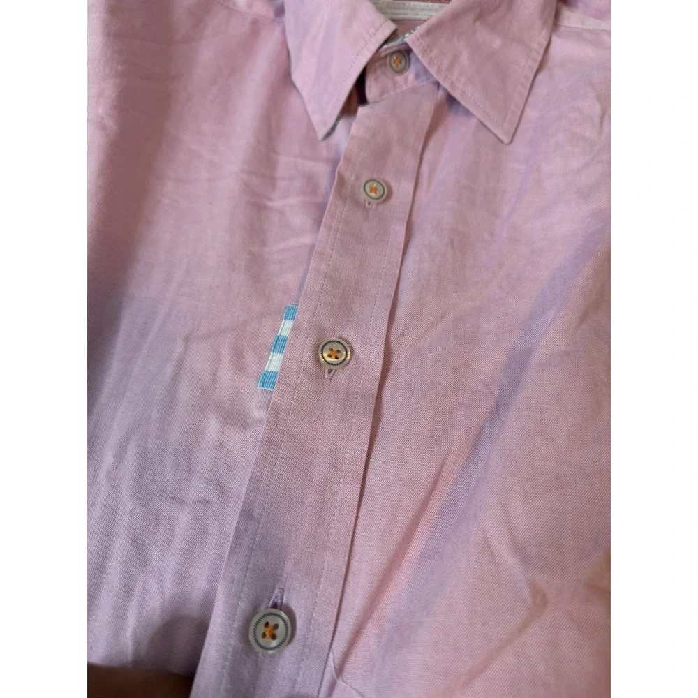 Robert Graham Freshly Laundered Shirt Mens Large Pink Long Sleeve Button Up